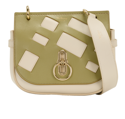 Amberley, &pound;350, Handbags, Cream/Green, Leather, Front view